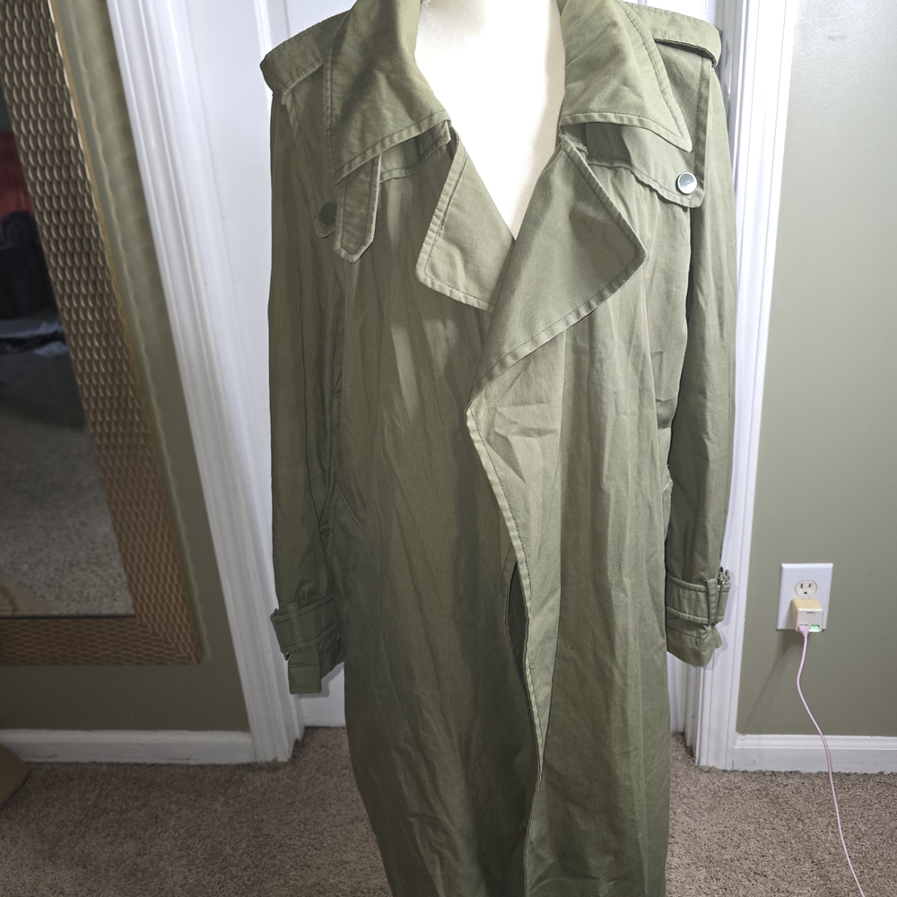 Zara Womens Olive Trench Coat